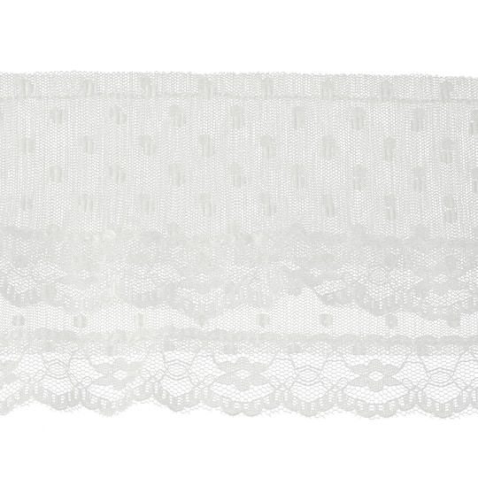 4.5" White Floral Lace Trim by Celebrate It®